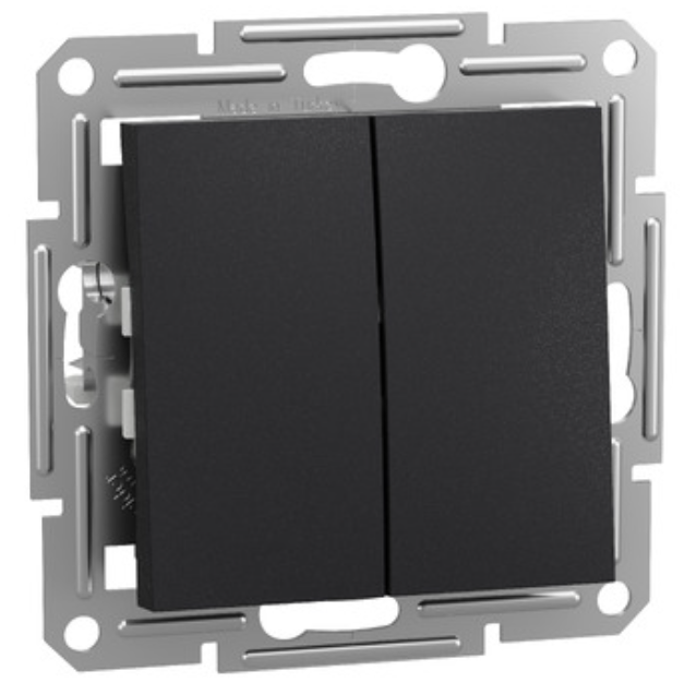 Łącznik podwójny schodowy EPH0600171 Asfora bez ramki grafit