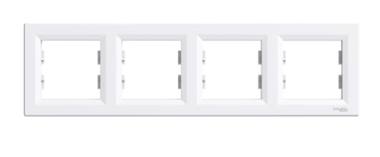 Ramka 4-krotna EPH5800421 Asfora pozioma biała