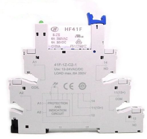 Przekaźnik interfejsowy 24V AC/DC 6A 250V HF41F 41F-1Z-C2-1 /24-ZS