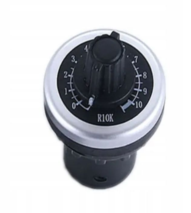 Potencjometr osiowy jednoobrotowy 10kOhm 22mm IP65 10K 2 W